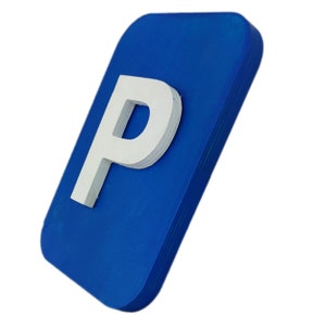 3D parking sign wooden sign parking CNC multiplex birch 15 mm