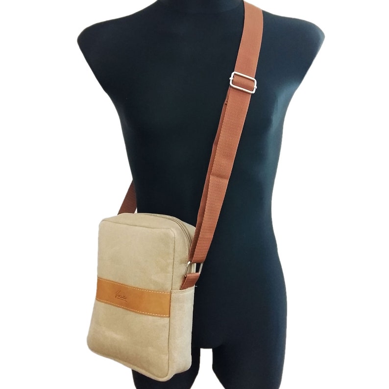 Bag shoulder bag handbag for women men unisex felt bag bag made of felt, cappuccino Brown image 2