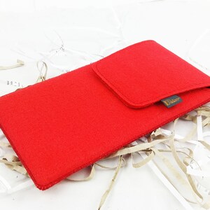 Housse de sac de protection verticale ventre sac pochette de sac feutre pour Samsung S9 / S9 , rouge image 4