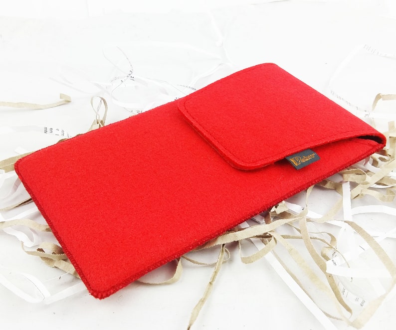 Housse de sac de protection verticale ventre sac pochette de sac feutre pour Samsung S9 / S9 , rouge image 4