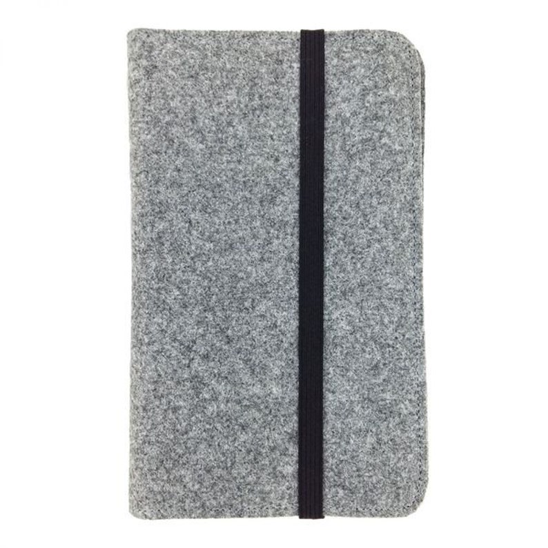 7 inch Tablethülle Protective cover bag made of felt for tablet felt bag Filzhülle organizer Grey image 3