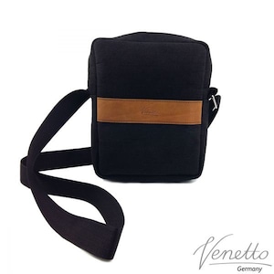 Umhängetasche Schultertasche Handtasche Freizeittasche aus Filz Wandertasche, Schwarz