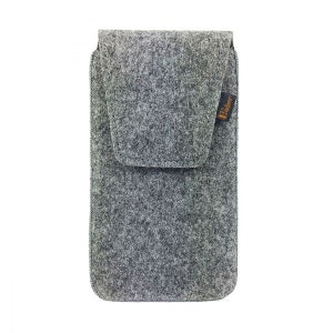 5-6.4 felt bag pocket for mobile phone bag cover for smartphone, grey image 1