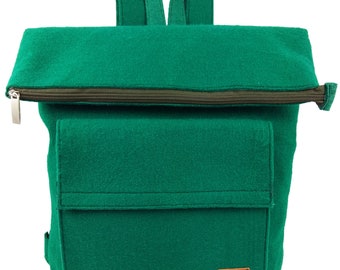 Venetto Backpack bag made of felt felt backpack unisex handmade green