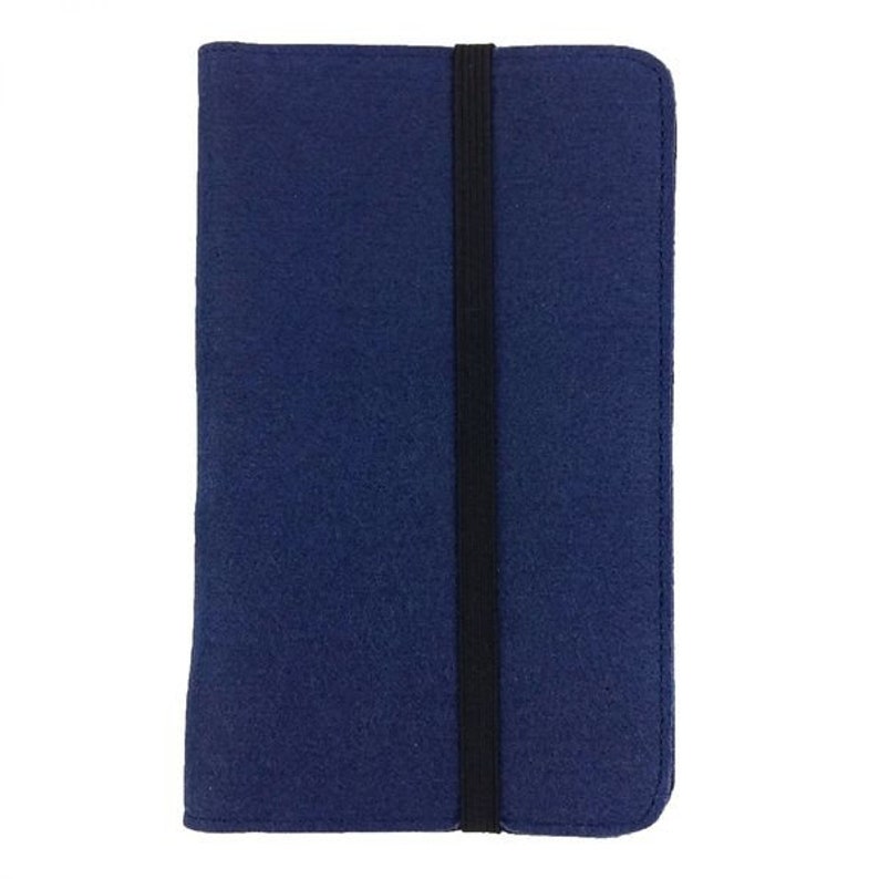 7 inch Tablethülle Protective case case bag made of felt for tablet ebook, Blue dark Blue image 2