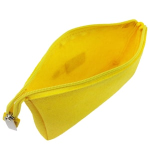 Bank bag bag made of felt for coins cell phone wallet culture bag bags, yellow image 4