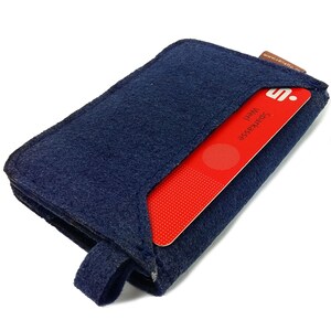 Mini vilten tas kind portemonnee portemonnees blauw afbeelding 3