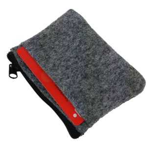 Sleutelhanger lanyard sleutelring hanger voor sleutels met compartiment voor het parkeren van ticket, card, EC-kaart, grijs