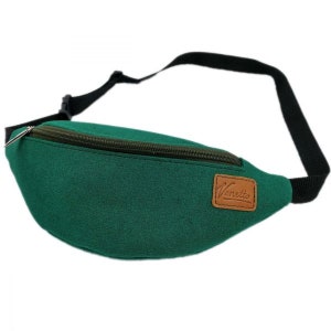 Bag waist bag pouch pocket felt green