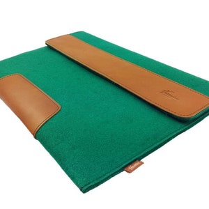 13.3 para MacBook, Surface Case Case Felt Case Felt Case Case Sleeve Case Green Dark imagen 5