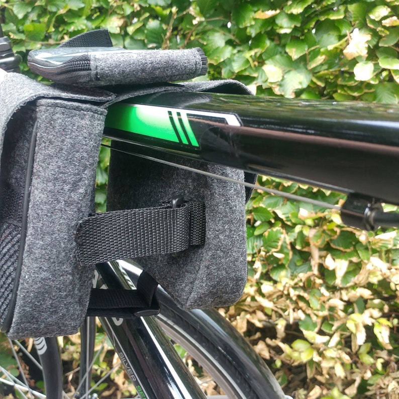 Fahrradtasche Tasche Fahrradrahmen Fahrradhülle Schutzhülle für Zubehör Reise fahrradhalter Fahrradtour mit Samrtphone-Halter Handytasche zdjęcie 9