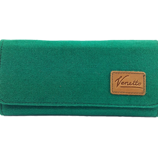 Wallet wallet girl purse felt green dark