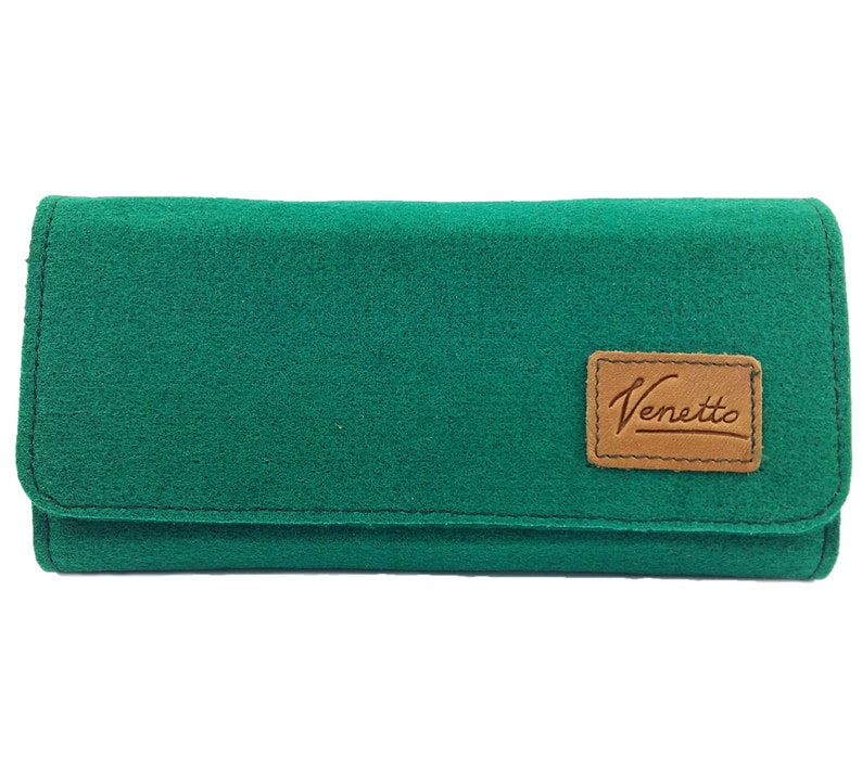 Wallet wallet girl purse felt green dark image 1