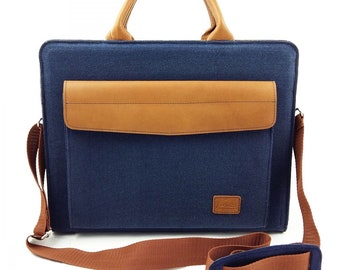 Business bag Handbag Briefcase Laptop bag Bag Felt bag Office bag blue