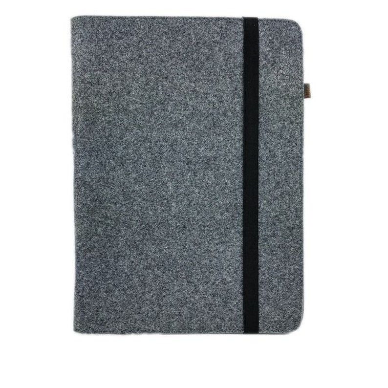 DIN A5 organizer cover with retaining clip bag sleeve from felt cover for ebook reader tablet smartphone pens cards, grey image 4