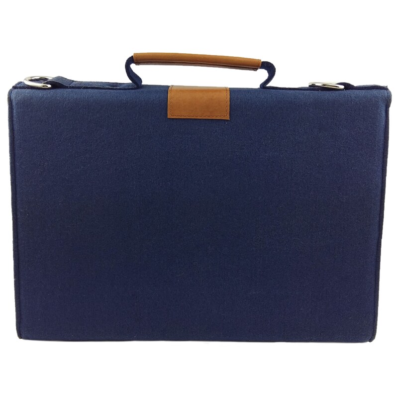 Bag Briefcase Business bag handbag handbag shoulder Pocket Ultrabooking Blue image 8