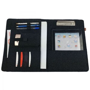 DIN A4 organisateur Sac housse pour iPad Tablet noir image 1