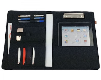 DIN A4 organisateur Sac housse pour iPad Tablet noir