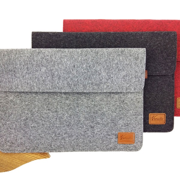 For 13 - 14 "MacBook Pro 13 M1 2020 M2 2022 sleeve bag protective sleeve felt sleeve laptop bag gray black red