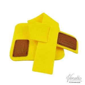 Wine cuff Drop catcher Tropfstopper with coaster wine collar made of felt, yellow image 3