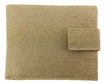 Argent poche portefeuille monnaie sac à main portefeuille beige hommes stock M.