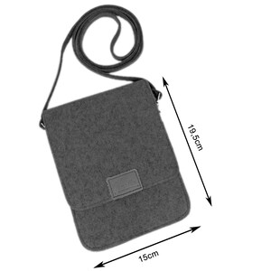 Small extra light shoulder bag from felt shoulder bag handbag crossbag casual bag felt bag bag cross bag unisex image 8