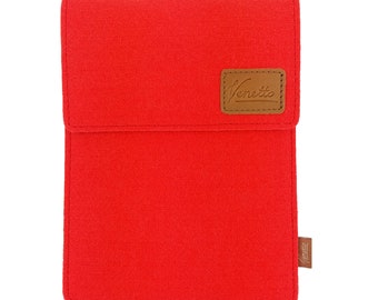 10.6 Bag for tablet ebook ipad Samsung book case pouch made of felt protector case red