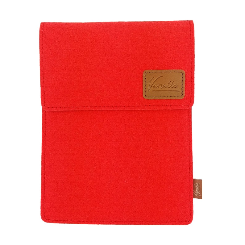10.6 Bag for tablet ebook iPad Samsung book case pouch made of felt protector case red image 1