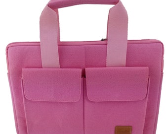 12,9 - 13,3 Zoll Tasche Schutzhülle Schutztasche Aktentasche Handtasche für MacBook / Air / Pro, iPad Pro, Surface Laptop Notebook rosa pink