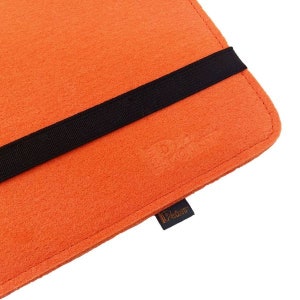 9.1-10.1 inch Tablethülle organizer protective cover case felt bag case made of felt folding bag for tablet, orange image 3