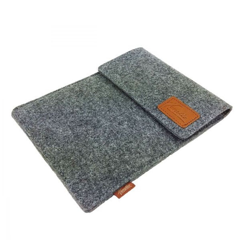 Bolsa para funda de lector de libros electrónicos hecha de funda protectora de funda de fieltro para Kindle Kobo Tolino Sony Trekstor, 6 6.8 gris imagen 5