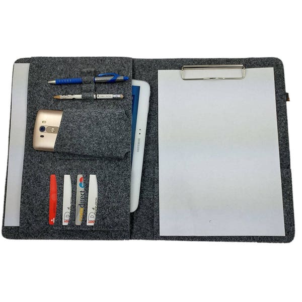 DIN A5 organiseur sac cas étui de protection pour tablette / Smartphone / lecteur de livre électronique (Kindle Kobo Tassi) 7 « Tablet / feutre sac avec fente pour carte