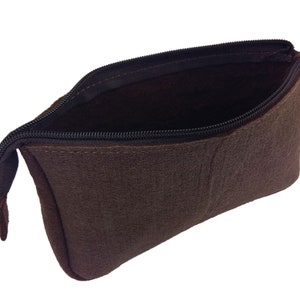 Bank bag bag for vouchers pencil wallet made of felt, Brown image 4