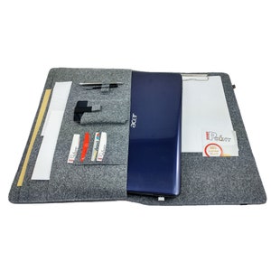 13.4 15,6 pouces manche organisateur affaire pochette pour téléphone portable tablette gris