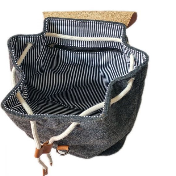 Designer Backpack Felt Backpack Hand Luggage Bag With Leather 