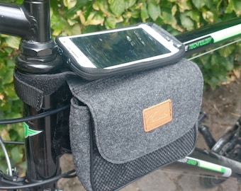 Fahrradtasche Tasche Fahrradrahmen Fahrradhülle Schutzhülle für Zubehör Reise fahrradhalter Fahrradtour mit Samrtphone-Halter Handytasche