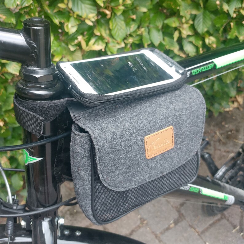 Fahrradtasche Tasche Fahrradrahmen Fahrradhülle Schutzhülle für Zubehör Reise fahrradhalter Fahrradtour mit Samrtphone-Halter Handytasche zdjęcie 1