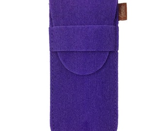 Vegan pens-Case pen holder Schlamperrolle Purple