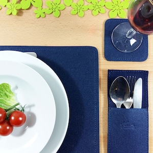 4-er placeset table decoration tableware tablecloths tablecloths tabletable decorations table deco blue Dark