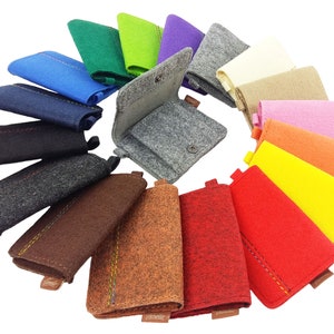 Mini Filzbörse felt wallet child purse wallet money pocket felt wallet Orange