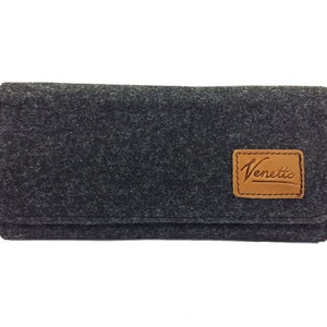 Wallet Purse Wallet purse wallet felt black image 1