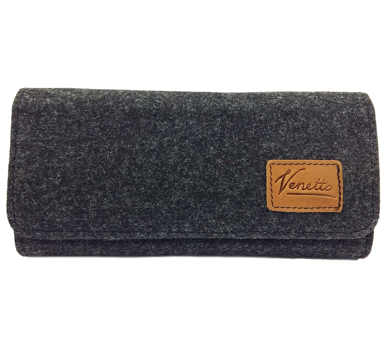 Wallet Purse Wallet purse wallet felt black image 1