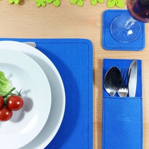 4-Set Table tablecloths table decorations table Decoration cutlery glass Coaster Table image 1