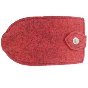 EC credit card card holder key ring red image 2