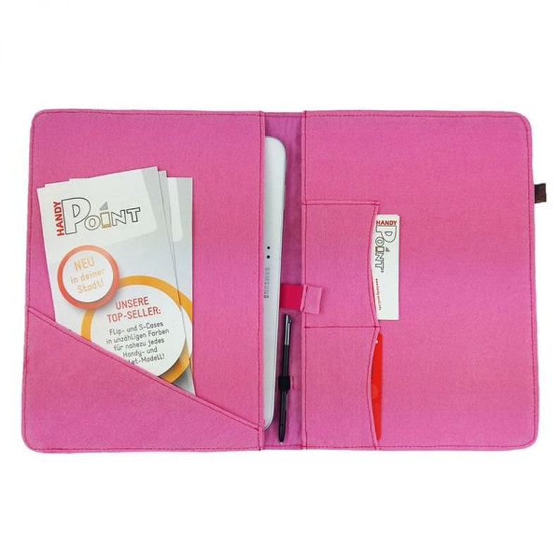 9.1 Funda protectora de manga tableta de 10.1 pulgadas de la funda protectora de la tableta felt felt bag para tableta, rosa imagen 4