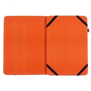 7-inch Tablethülle case bag made of felt cover with set-up function, grey orange image 4