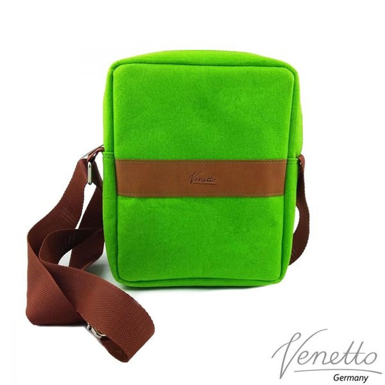 Bag shoulder bag handbag bag felt pocket green light image 1