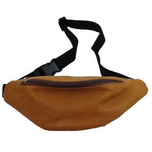 Leather bag Belt bag waist pocket brown