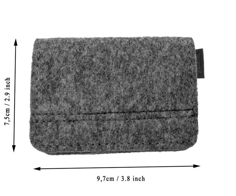 Mini women's wallet purse bag mini felt bag for travel trip vacation for kids Black image 2