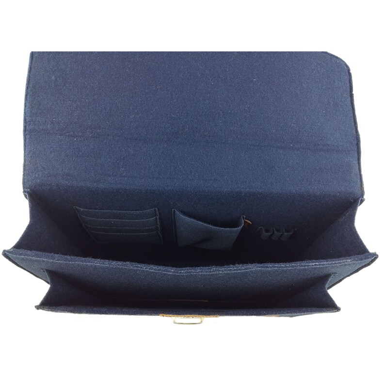 Bag Briefcase Business bag handbag handbag shoulder Pocket Ultrabooking Blue image 6